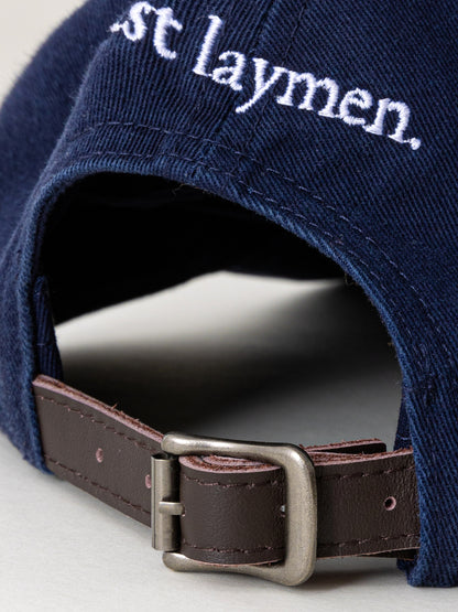 Embroidered Washed Cotton Hat in Navy