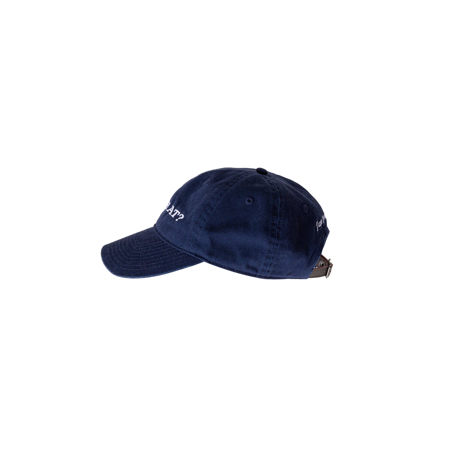 Embroidered Washed Cotton Hat in Navy