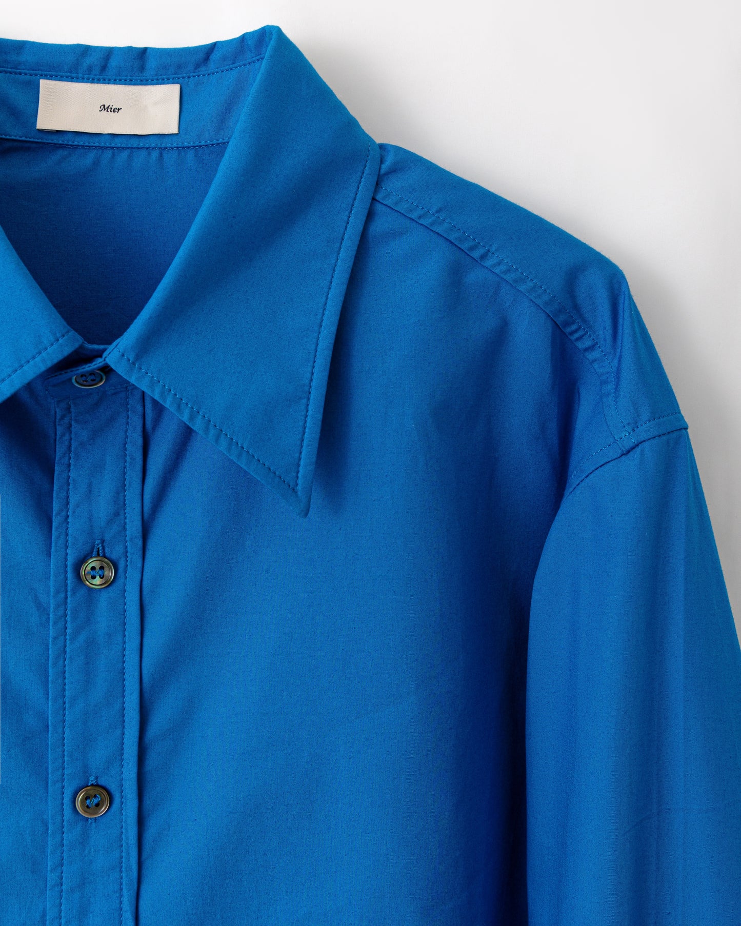 Cotton Typewriter Shirt in Royal Blue