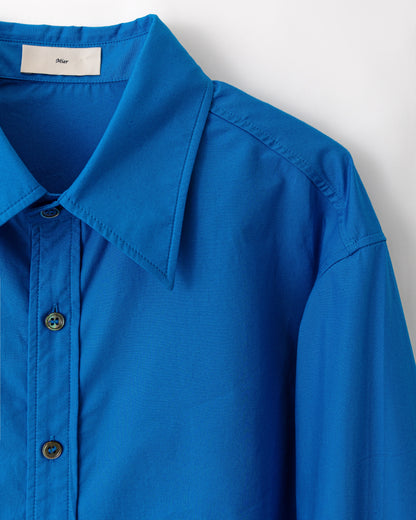 Cotton Typewriter Shirt in Royal Blue