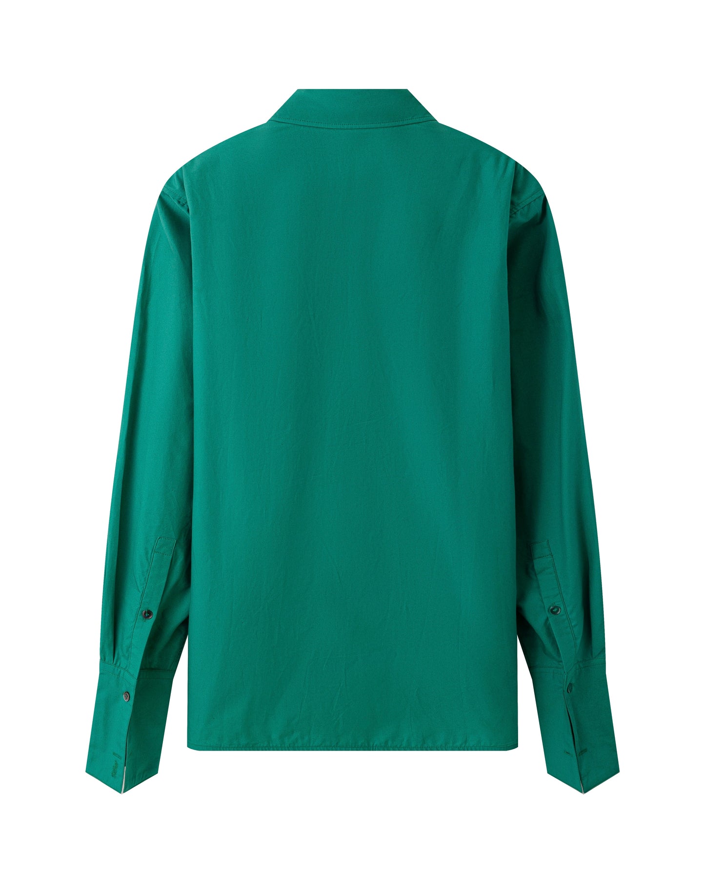 Cotton Typewriter Shirt in Emerald Green